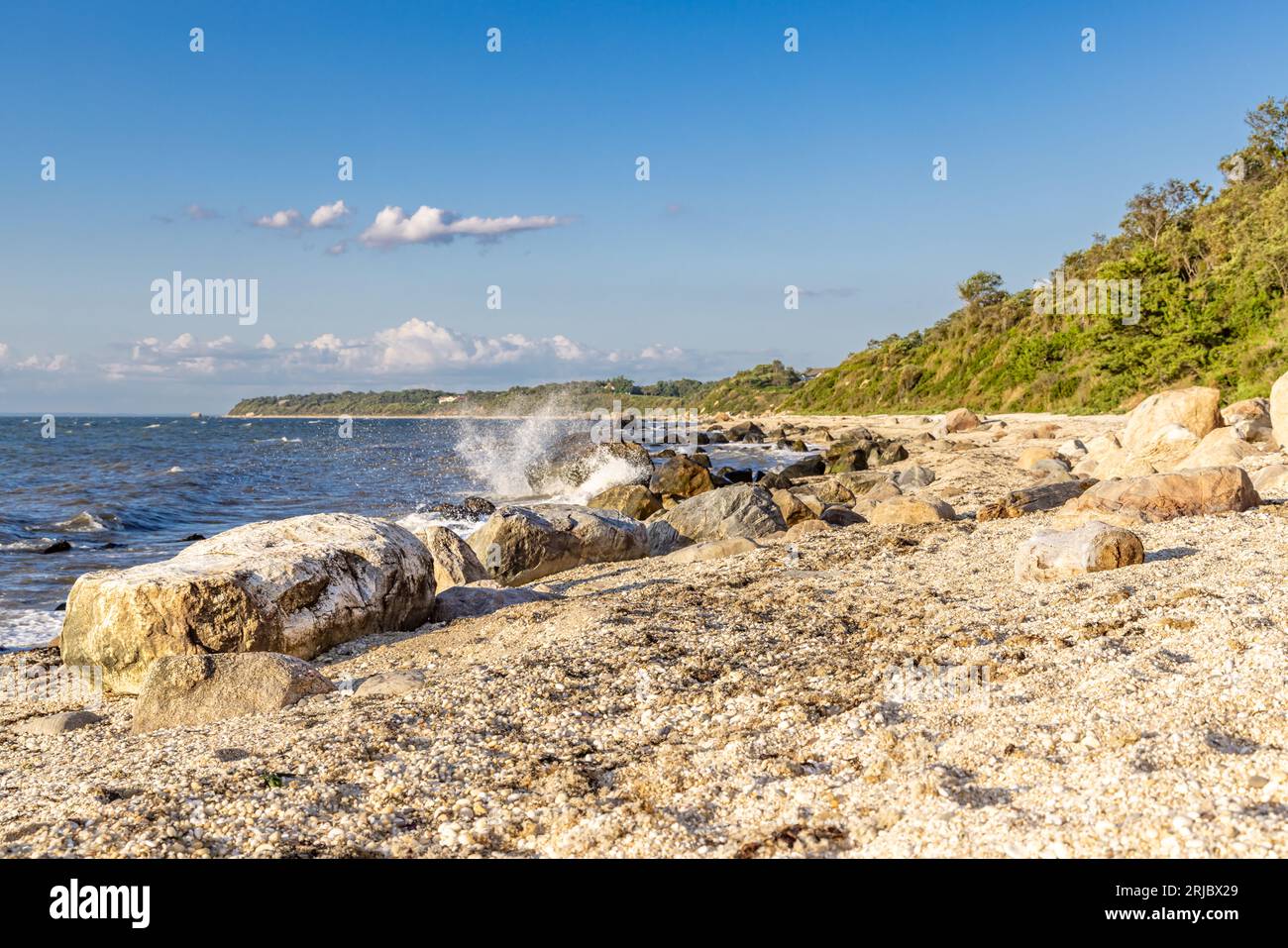 Spiaggia a 67 passi nella città del sud Foto Stock