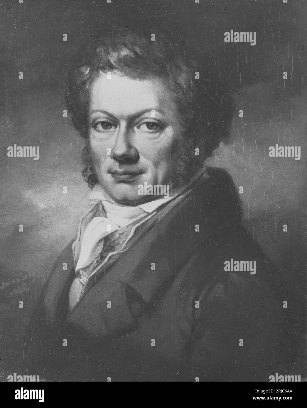 Ritratto di Karl Fredrik von Breda, 1759-1818 1826 di Johan Gustaf Sandberg Foto Stock