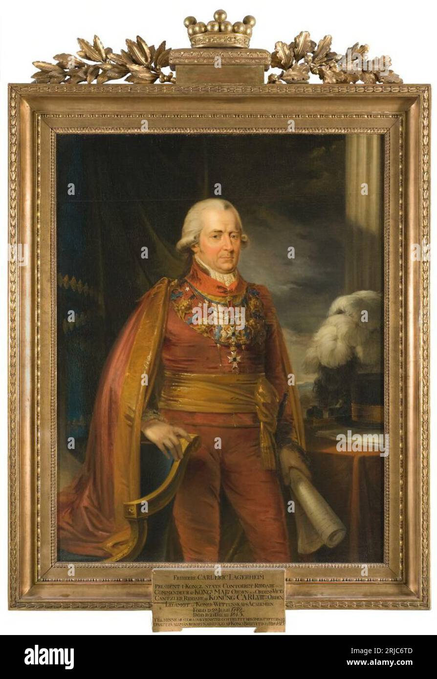 Karl Erik Lagerheim (1742-1813), frate, presidente, regalo Anna Christina Gerdes 1 gennaio 1800 di Johan Gustaf Sandberg Foto Stock