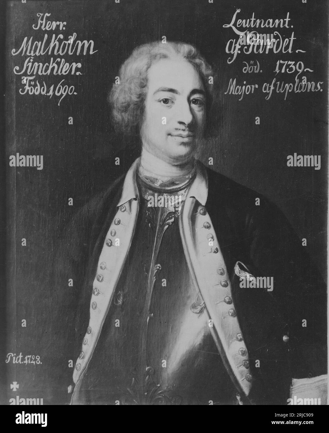 Malcolm Sinclair, 1690-1739 1728 di Johan Henrik Scheffel Foto Stock