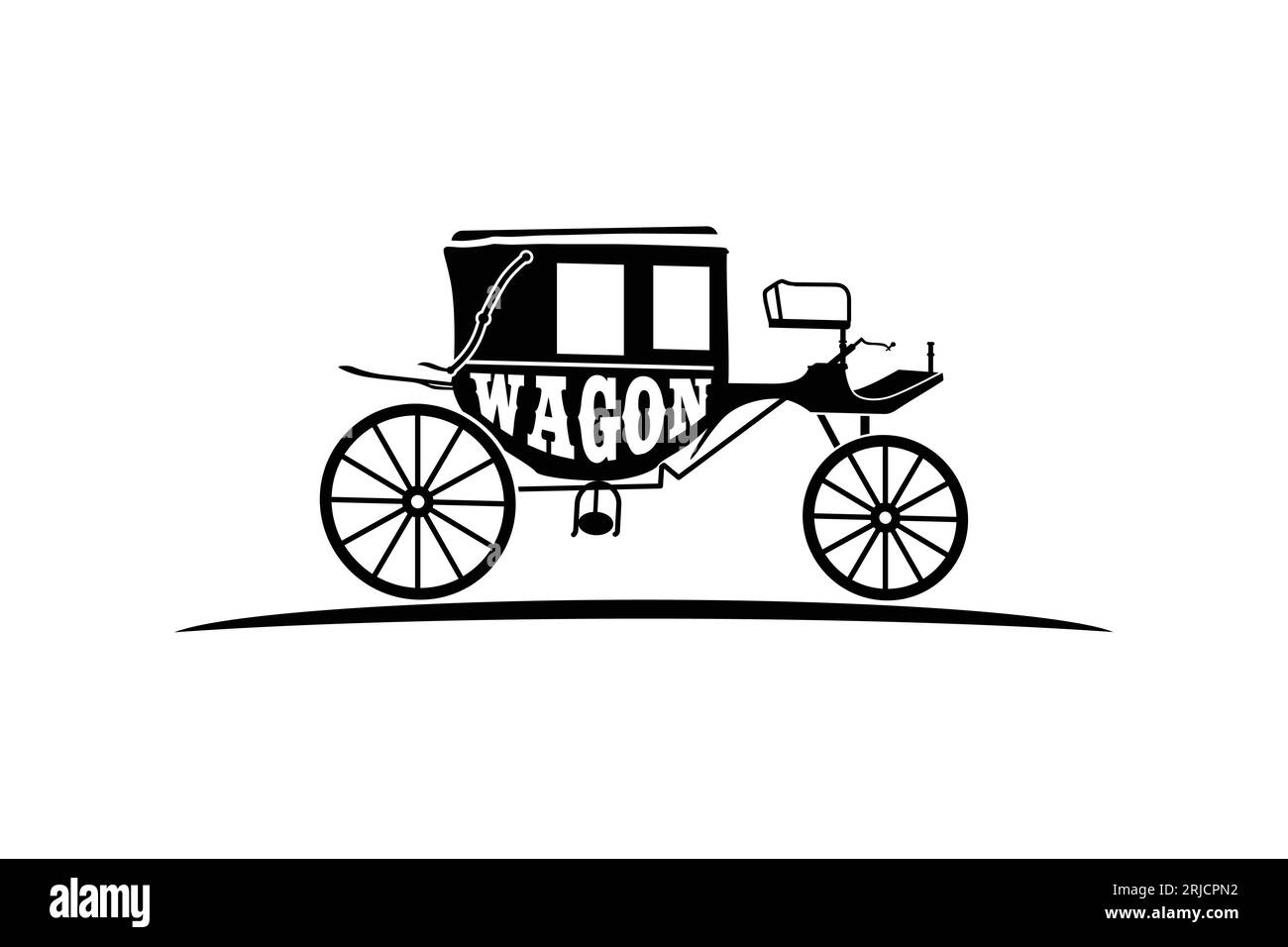 Carro Royal d'epoca con carrello Vector Design Illustrazione Vettoriale