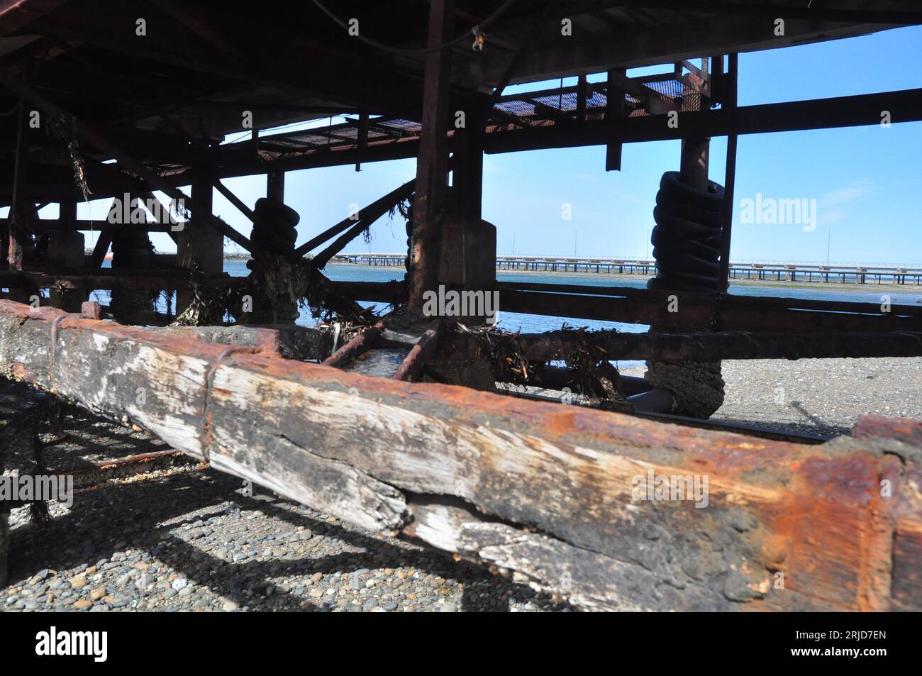 Muelle en Comodoro Rivadavia Foto Stock