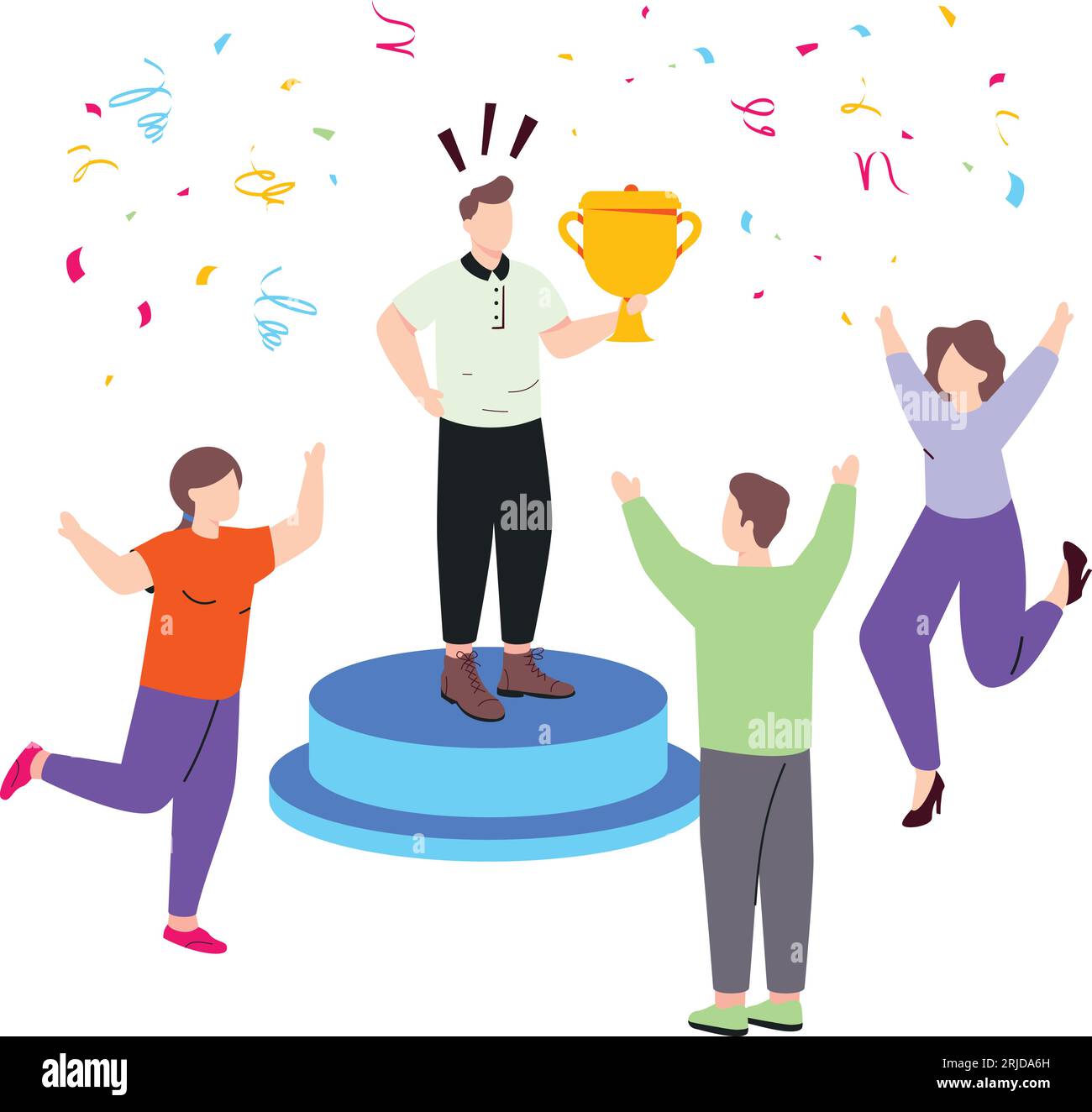 Star Performer Award Concept, Honorary Cup for Team leader Vector Icon design, premi e simboli di incentivi, vantaggi per i dipendenti e segno di coinvolgimento Rec Illustrazione Vettoriale