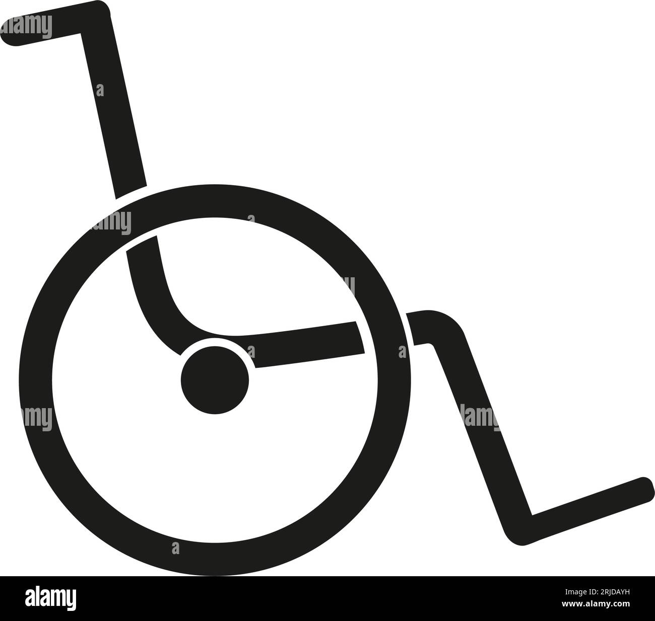 Icona del concetto di assistenza per persone disabili Illustrazione Vettoriale