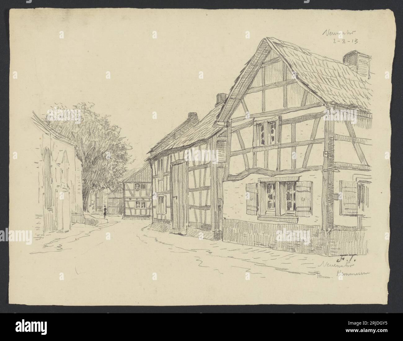 Ruelle à Neuenahr (Rhénanie-Palatinat) 1913 di Jean-Francois Taelemans Foto Stock