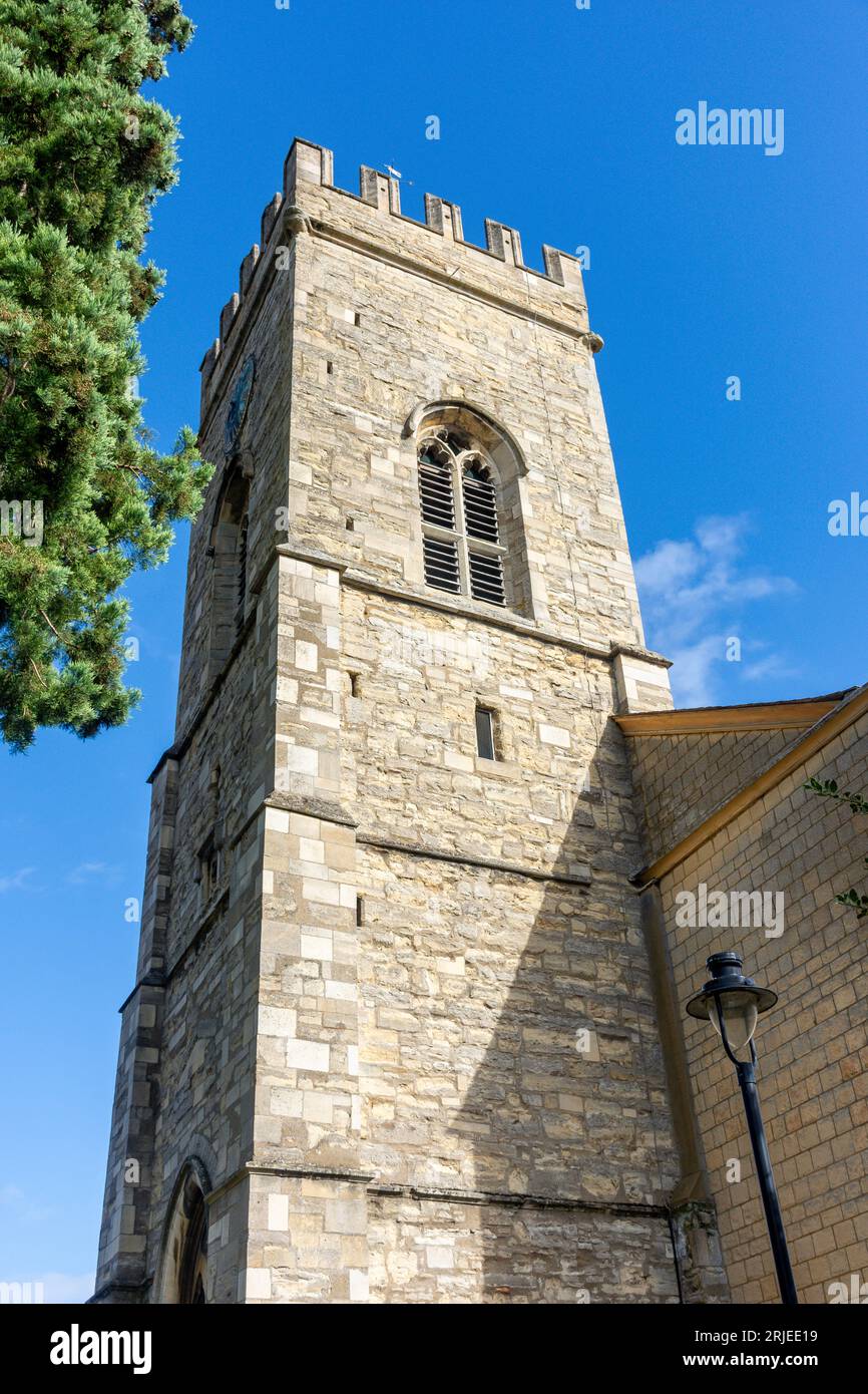 Chiesa parrocchiale di Saint Mary and Saint Giles, Church Street, Stony Stratford, Buckinghamshire, Inghilterra, Regno Unito Foto Stock