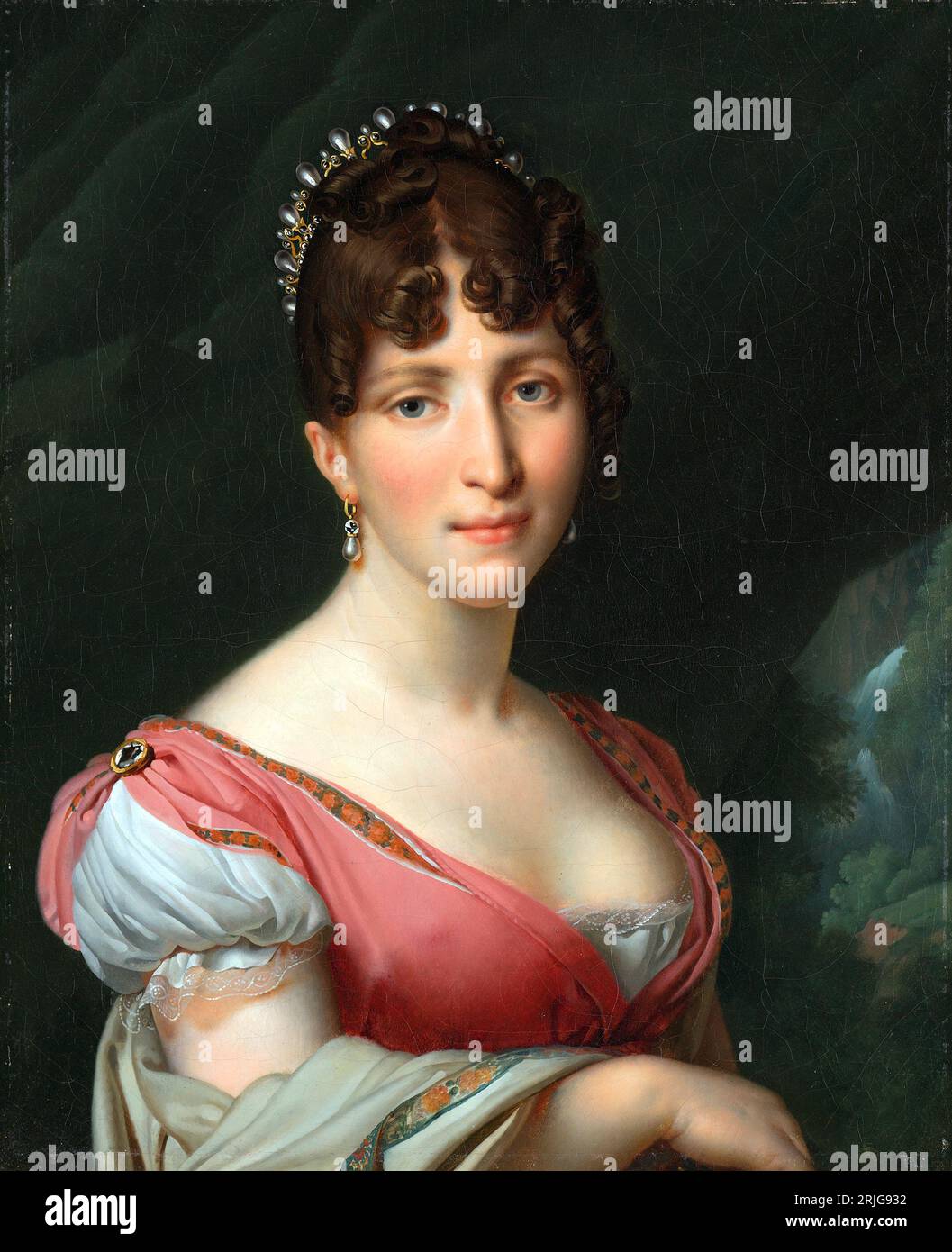 Ritratto di Hortense, di Anne-Louis Girodet de Roussy-Trioson nel 1808. Hortense Eugénie Cécile Bonaparte (1783 – 1837) Regina consorte d'Olanda. Foto Stock