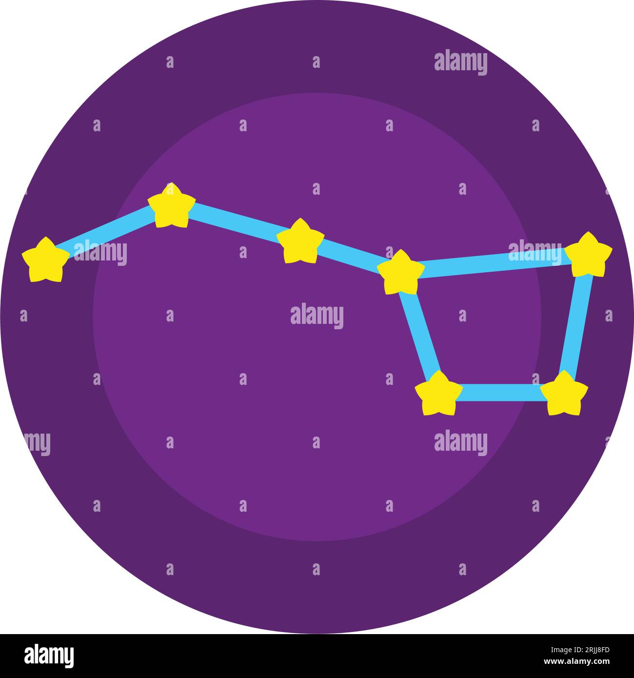Icona della costellazione del Grande Orso Illustrazione Vettoriale