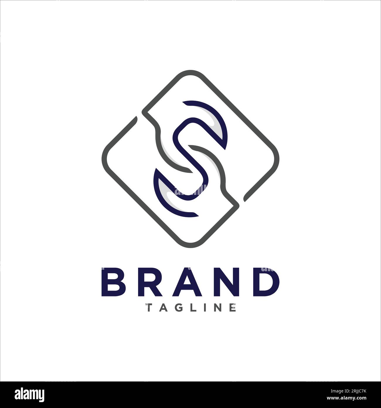 Modello A lettera infinita con catena per chiave. Illustrazione vettoriale Illustrazione Vettoriale