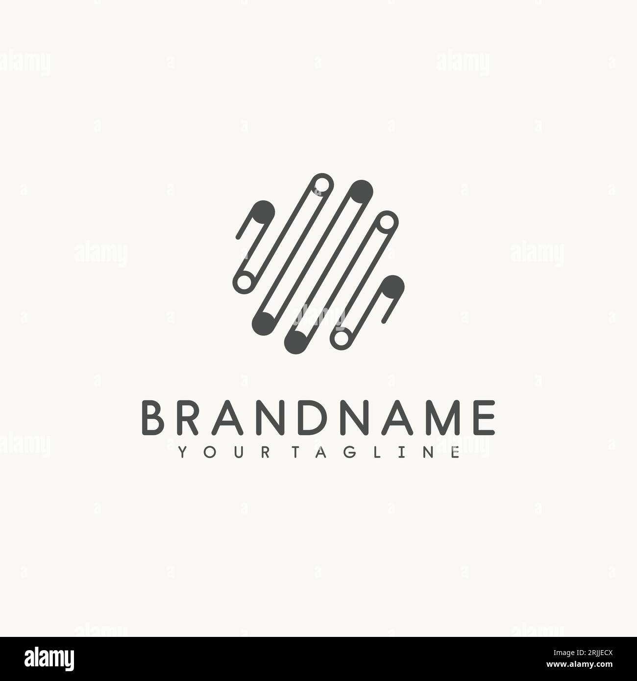 Forma d'onda a impulsi con icona a linea arrotondata isolata su sfondo bianco. Illustrazione vettoriale Illustrazione Vettoriale