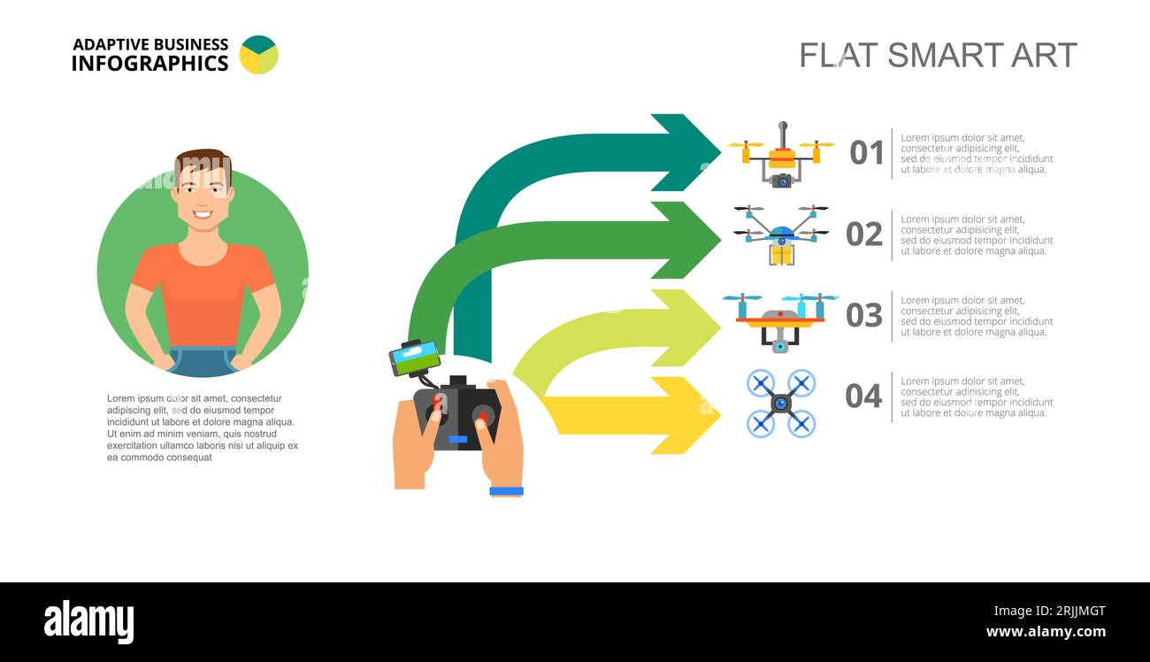 Modello diapositiva grafico opzioni Illustrazione Vettoriale