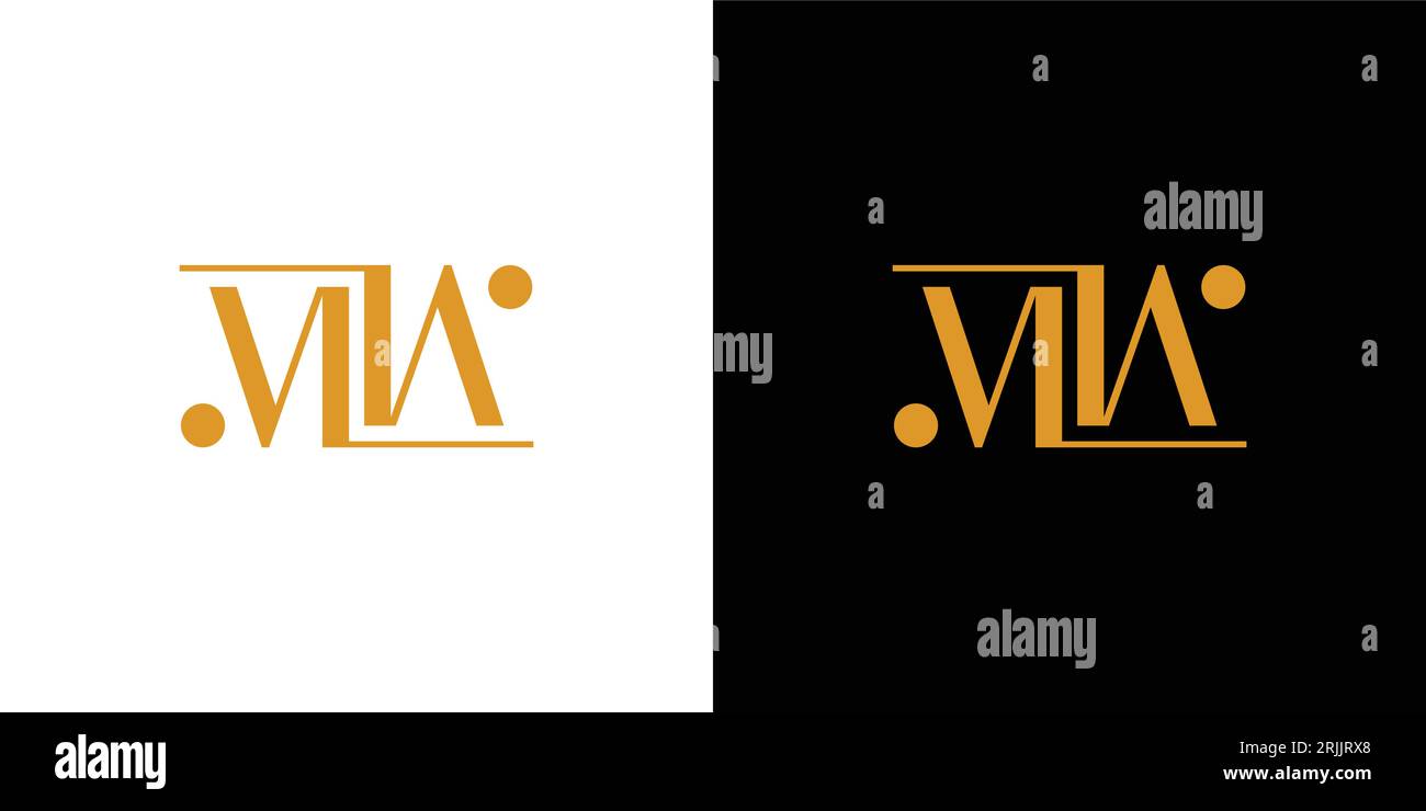 Design esclusivo e lussuoso con logo MW Illustrazione Vettoriale
