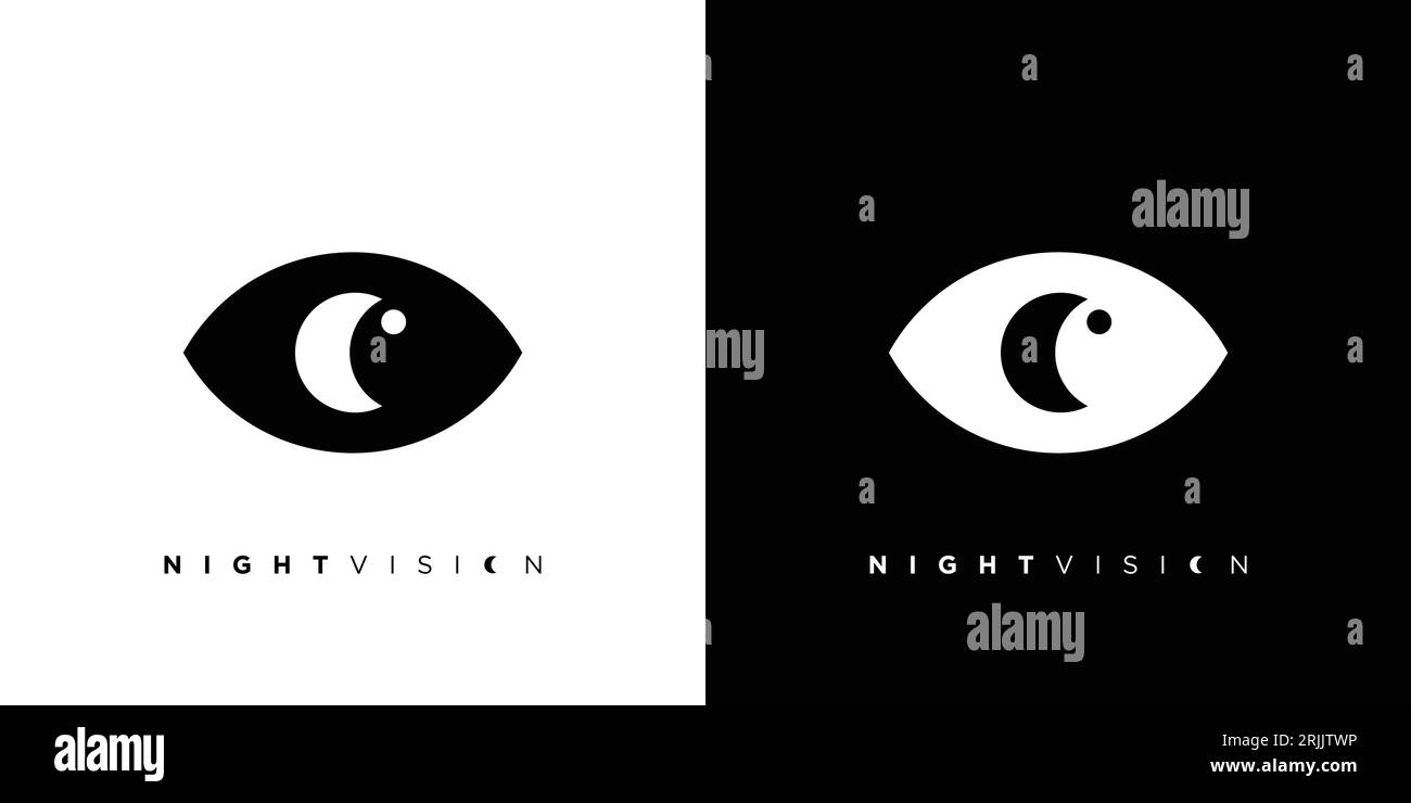 Design moderno ed esclusivo con logo per la visione notturna Illustrazione Vettoriale