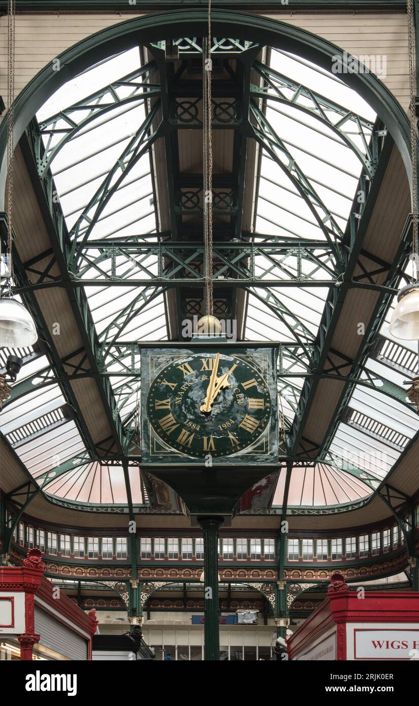 Victorian Arcades a Briggate, città di Leeds Foto Stock