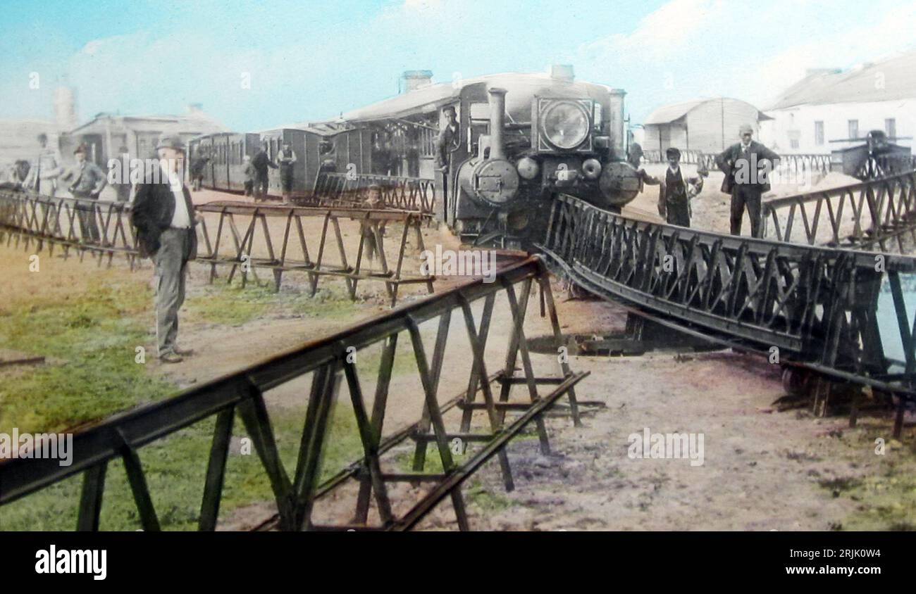 Lartigue Monorail, Listowel, Irlanda, periodo vittoriano Foto Stock