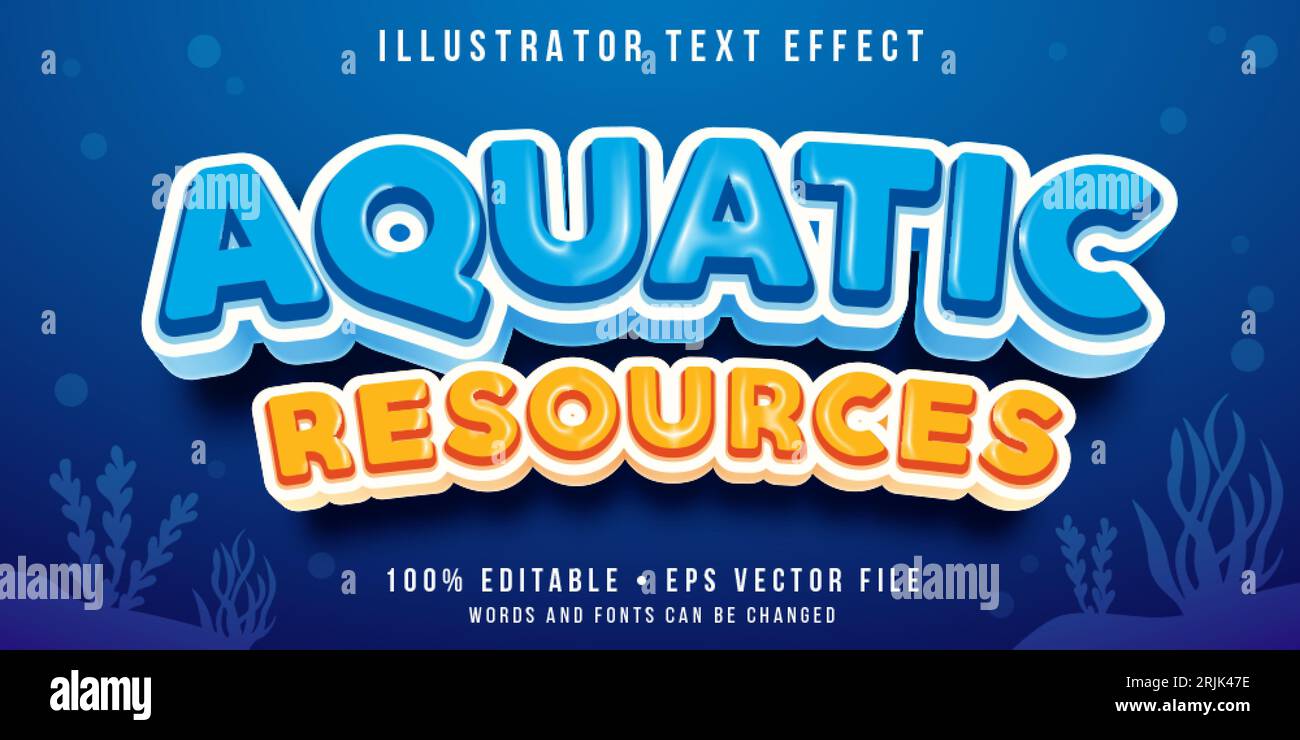 Effetto di testo vettoriale in parole 3d tema di effetto testo modificabile Illustrazione Vettoriale