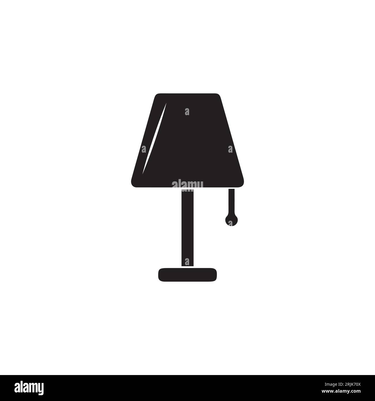 design icona lampada con stile glifo. serie di mobili. illustrazione vettoriale. Illustrazione Vettoriale