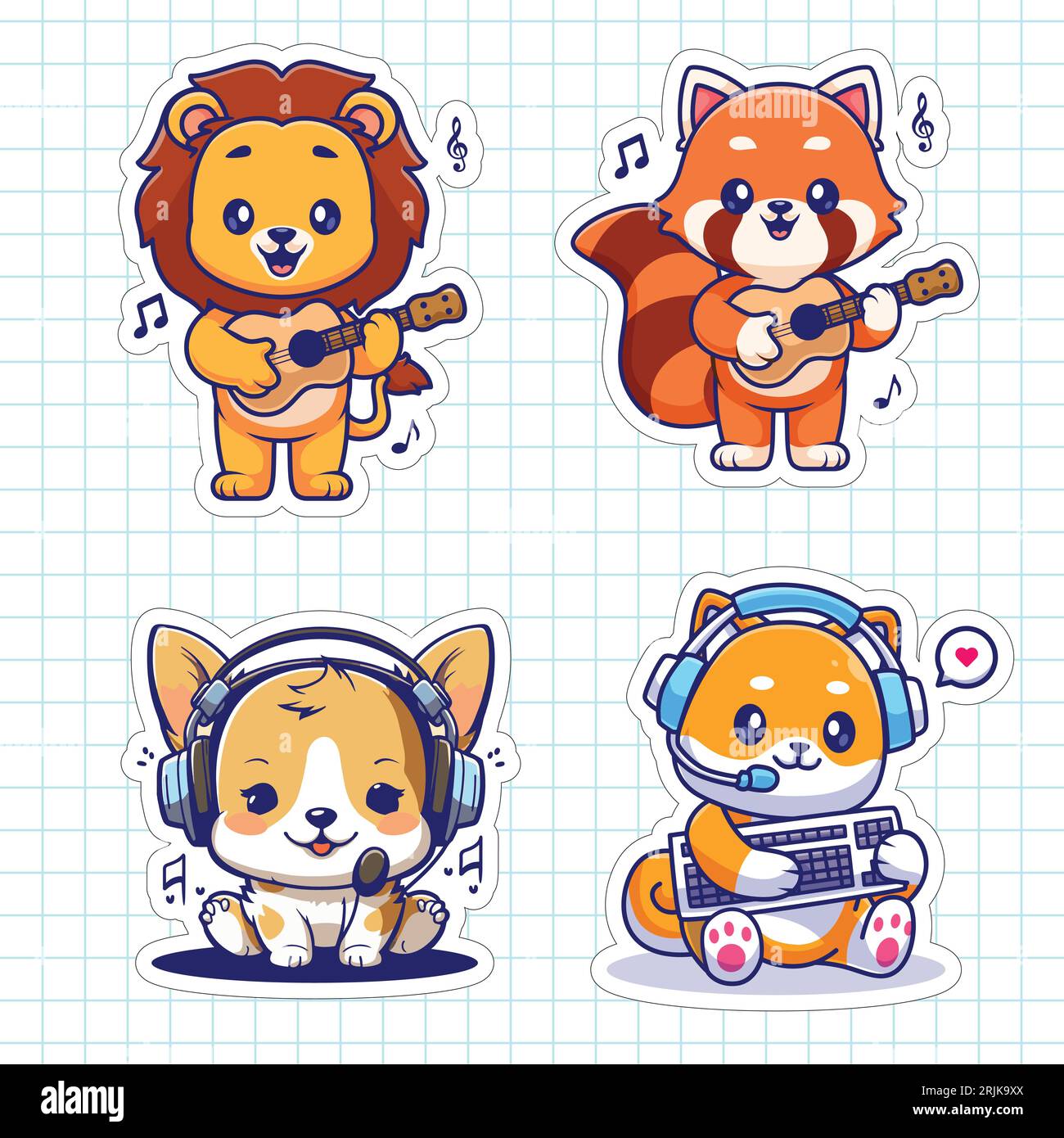 Set di simpatici gatti disegnati a mano in Pocket illustrazione vettoriale Illustrazione Vettoriale