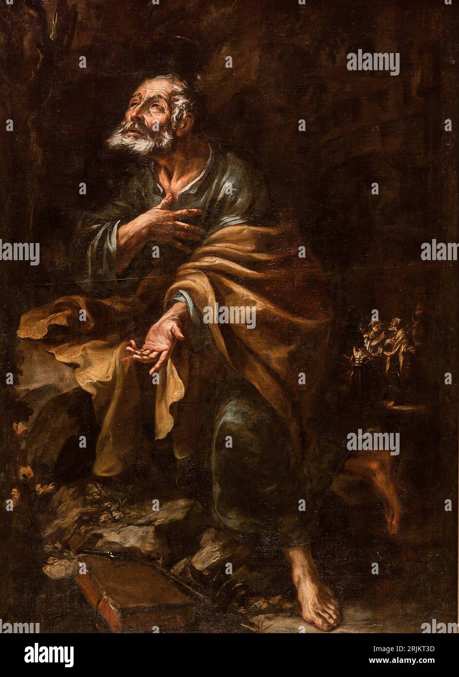 San Pietro pentito, CA. 1657. Juan Valdes Leal, spagnolo, 1622 - 1690. Questo dipinto, intitolato ''San Pietro pentito'', è stato dipinto dallo spagnolo Foto Stock