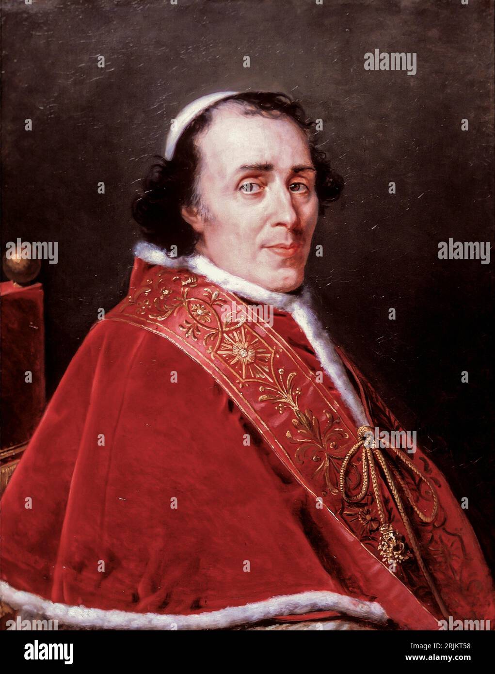 Ritratto di Papa Pio VII, 1805. Robert Jacques Francois Lefèvre, francese, 1755-1830. Papa Pio VII fu papa dal 1800 al 1823 ed è noto soprattutto per questo Foto Stock
