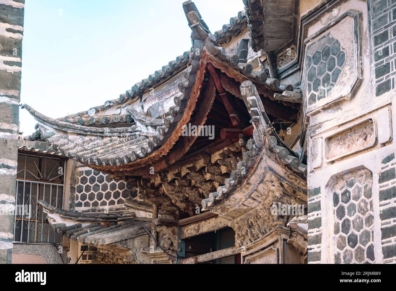 L'architettura tradizionale e culturale del popolo Bai nella splendida città di Dali, provincia dello Yunnan, Cina Foto Stock