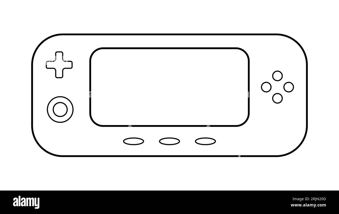 Console di gioco portatile portatile, riproduzione in streaming, videogioco tascabile portatile Illustrazione Vettoriale