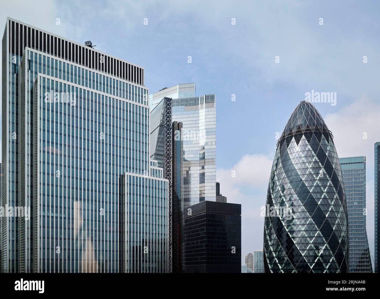 Lo skyline della città di Londra, cuore del centro finanziario, Cental London, Regno Unito Foto Stock