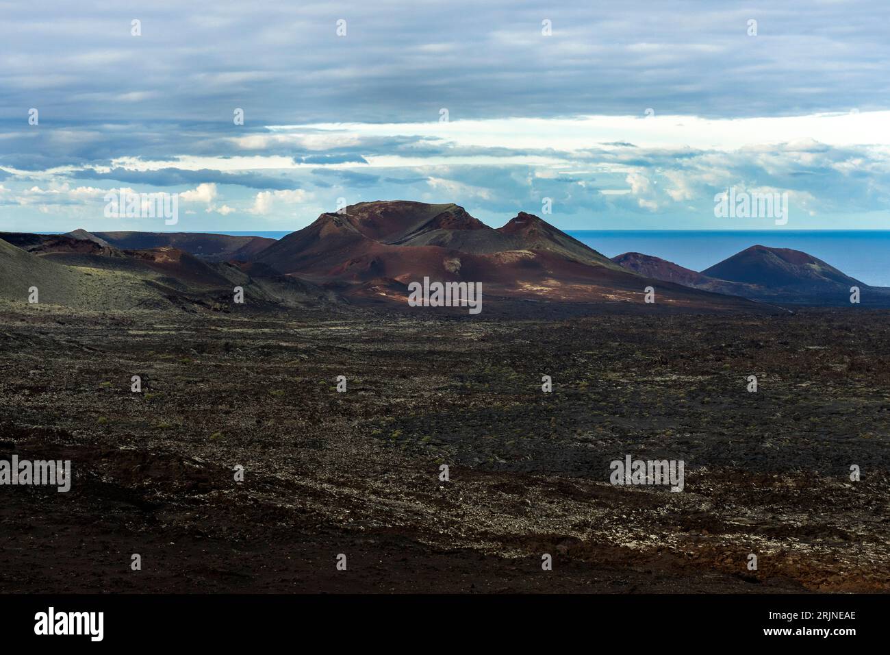 Isole Canarie, Lanzarote, Parco Nazionale Timanfaya Foto Stock