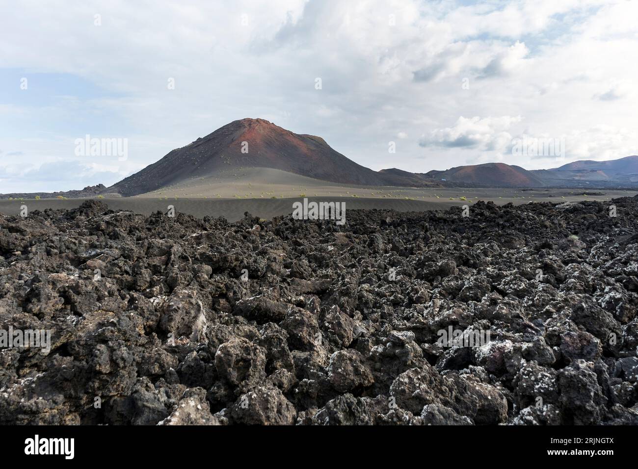 Isole Canarie, Lanzarote, Parco Nazionale Timanfaya Foto Stock