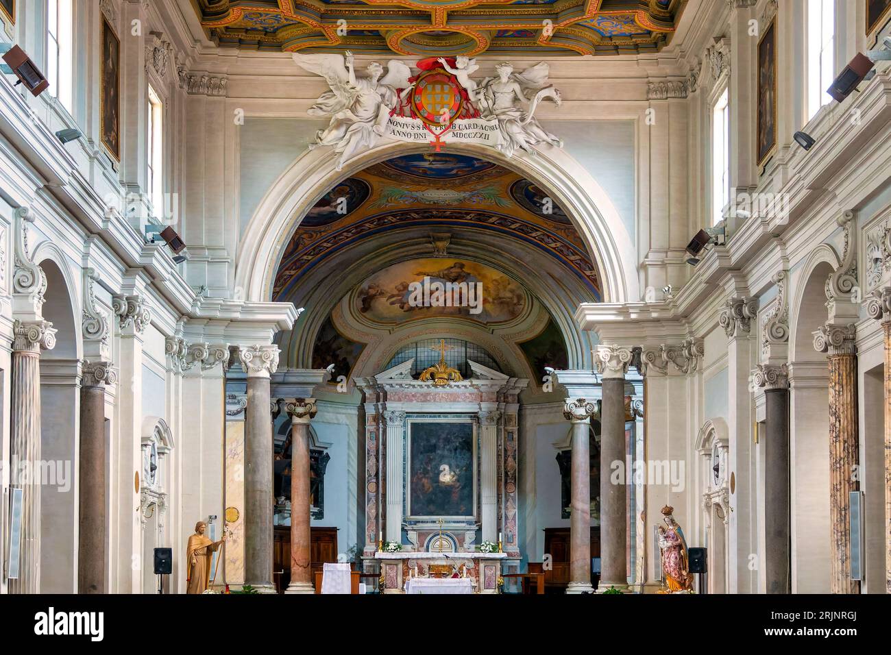 Altare della chiesa di Santa Anastasia al Palatino, Roma, Italia Foto Stock