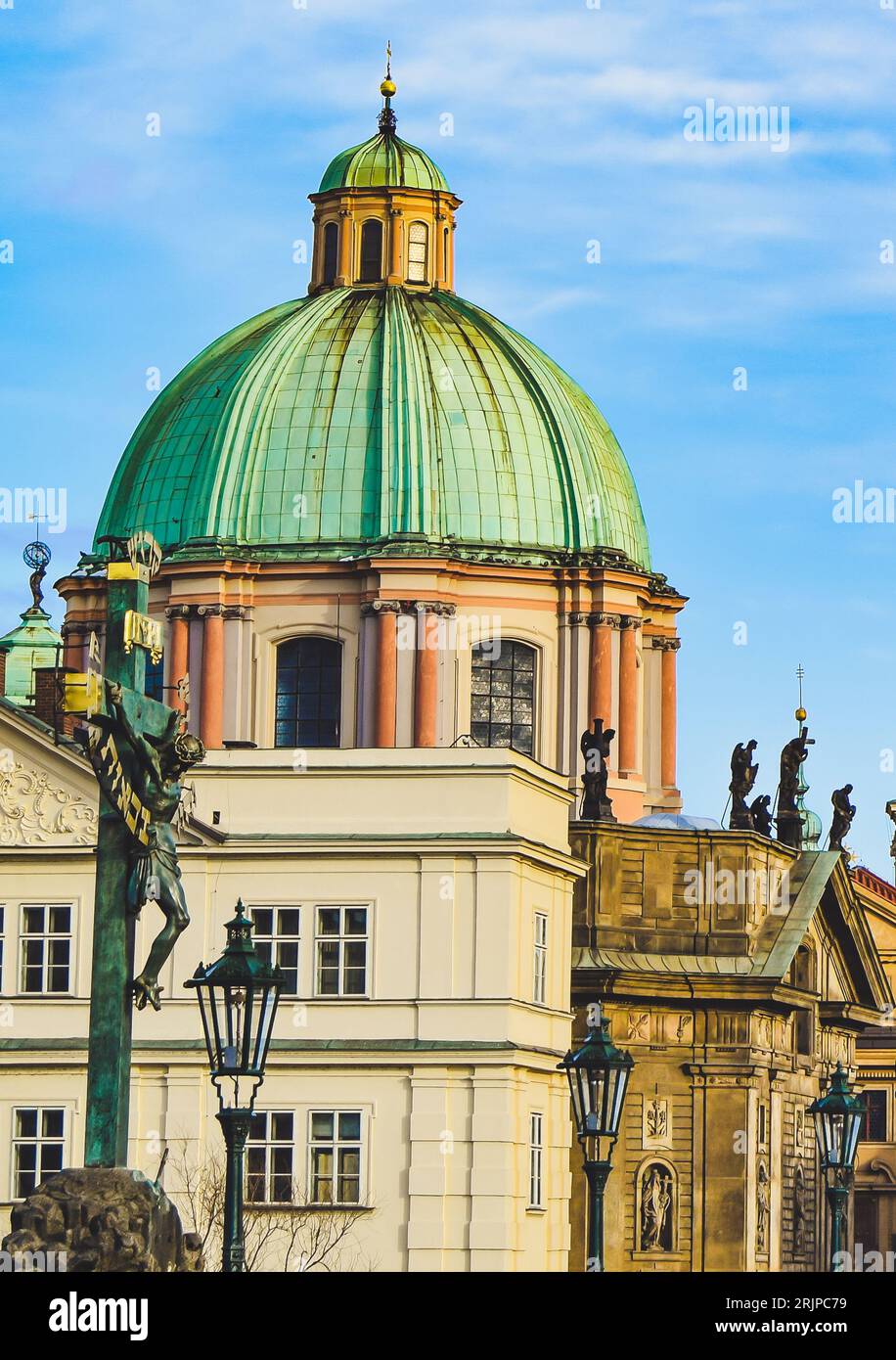 Chiesa di S.. Francis - dettaglio, Praga, Repubblica Ceca Foto Stock