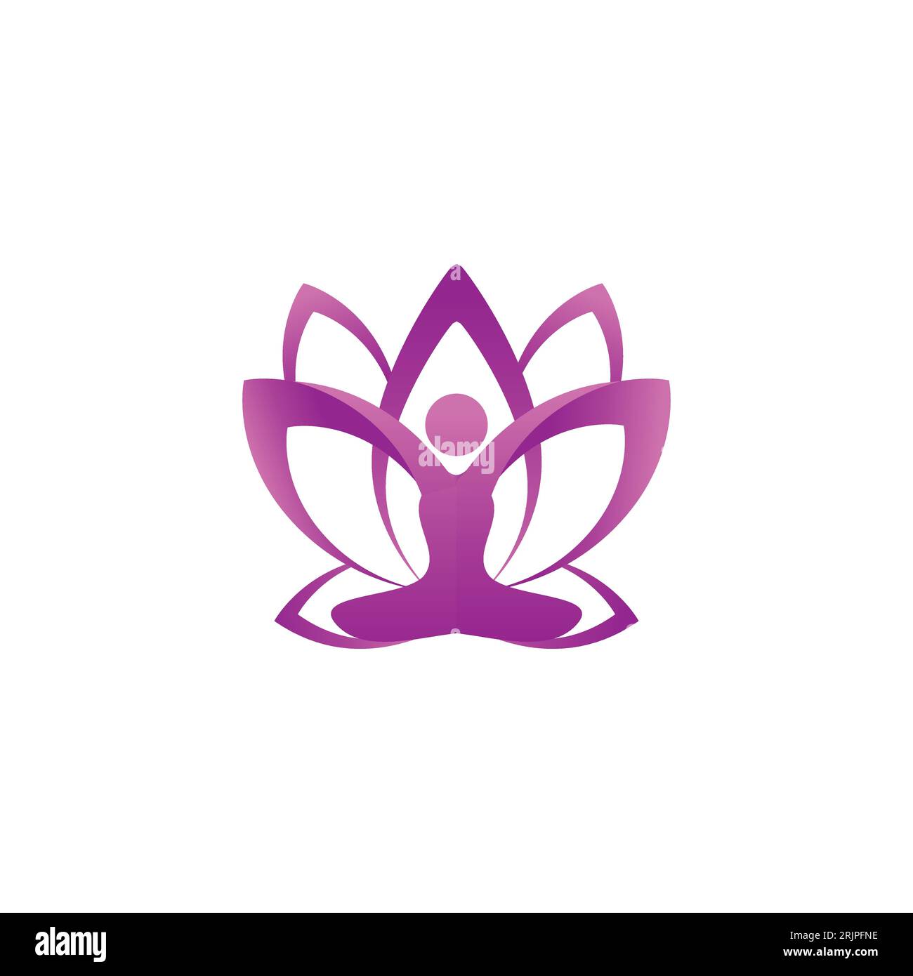Logo astratto Lotus Flower e persone icona benessere yoga vettoriale Elements Symbol. Logo Lotus People. Logo Lotus Flower abstract. Illustrazione Vettoriale