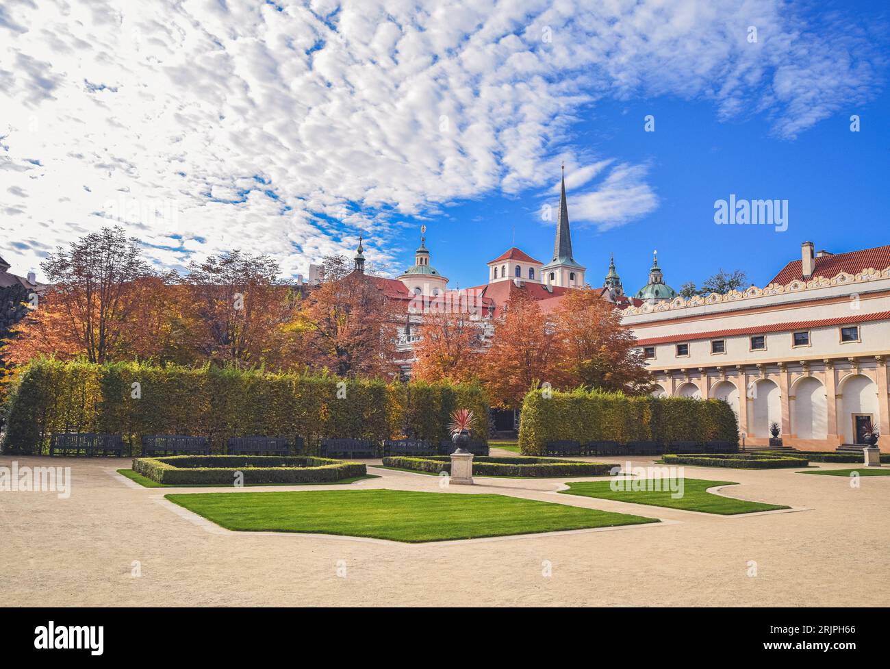 Wallenstein Garden, Praga, Repubblica Ceca, autunno Foto Stock