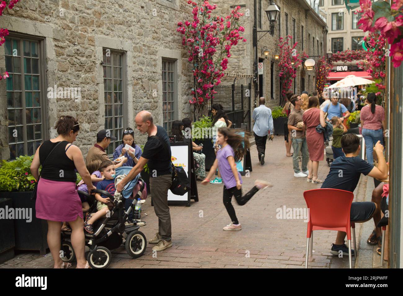 Canada, Quebec, Montreal, Old Montreal, persone, Foto Stock
