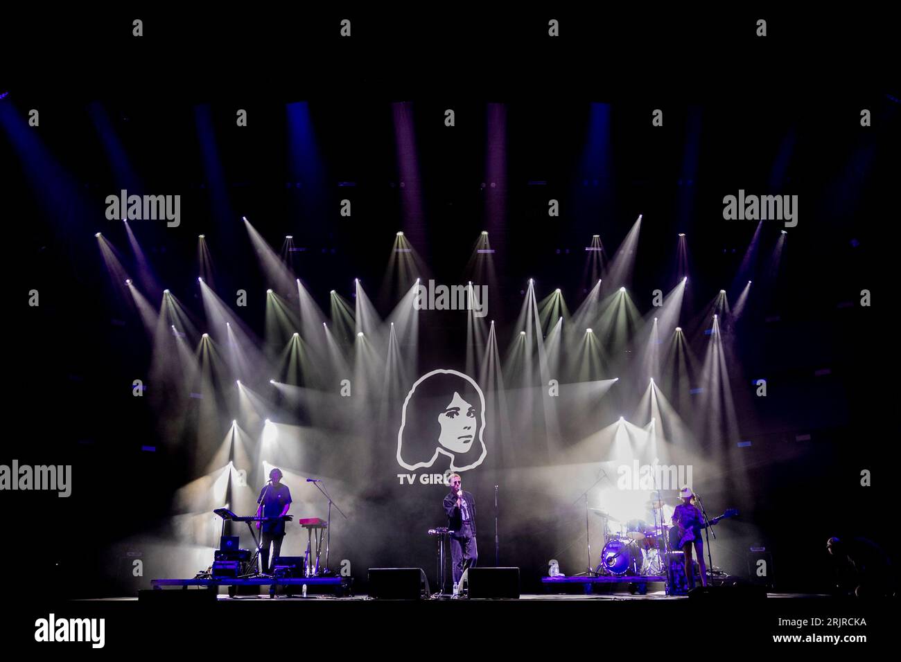 Ungheria 12 agosto 2023 gruppo TV Girl dal vivo allo Sziget Festival Budapest © Andrea Ripamonti / Alamy Foto Stock