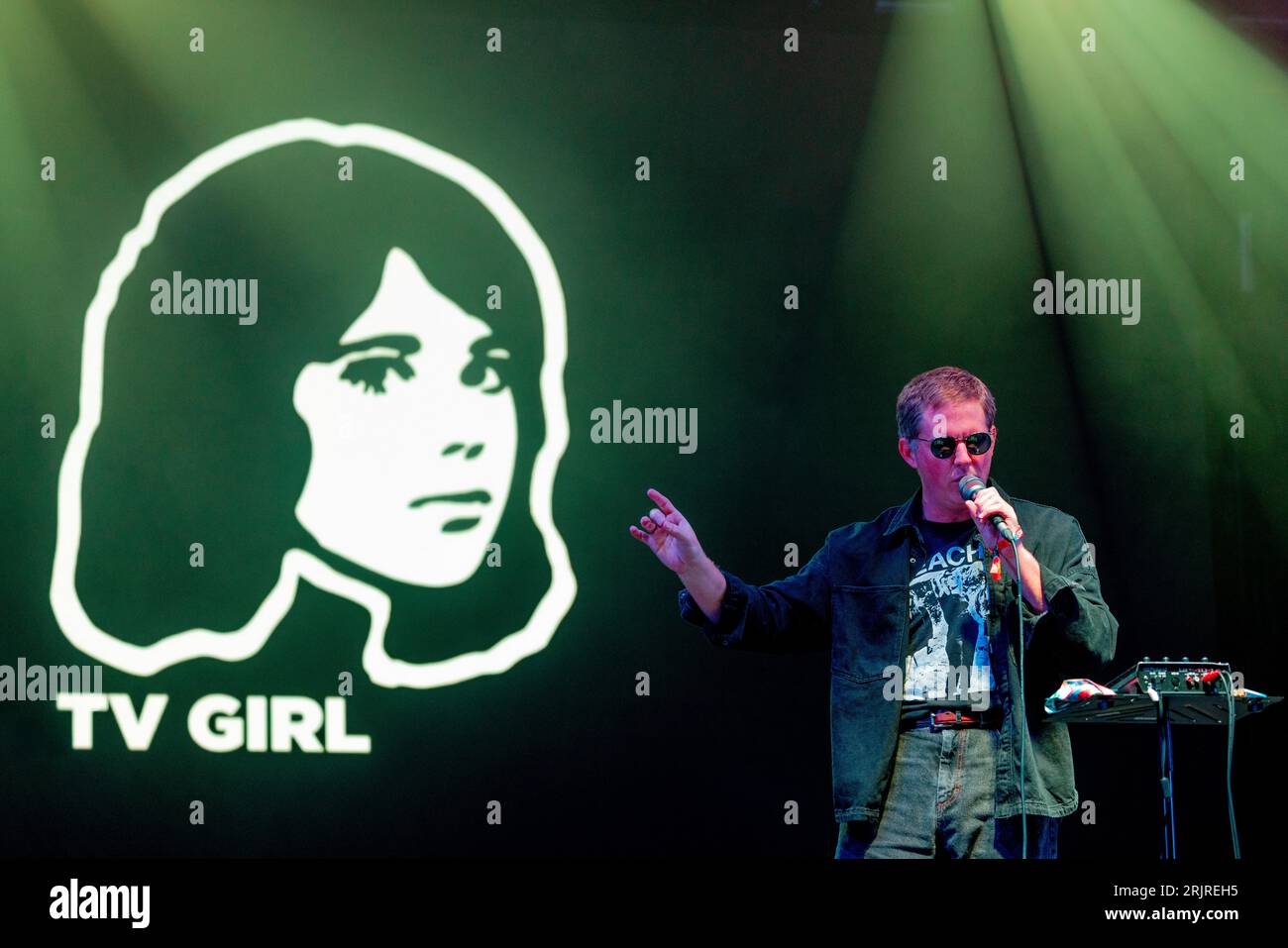 Ungheria 12 agosto 2023 gruppo TV Girl dal vivo allo Sziget Festival Budapest © Andrea Ripamonti / Alamy Foto Stock