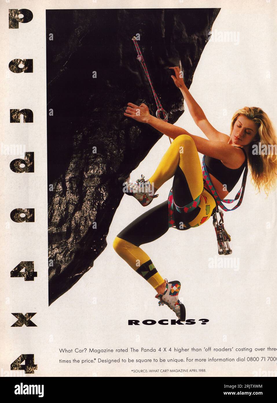 Pubblicità Fiat Panda 4 x 4 Sisley Fiat Panda 4x4 Blu Fiat Panda commerciale Fiat ad 1991 Foto Stock