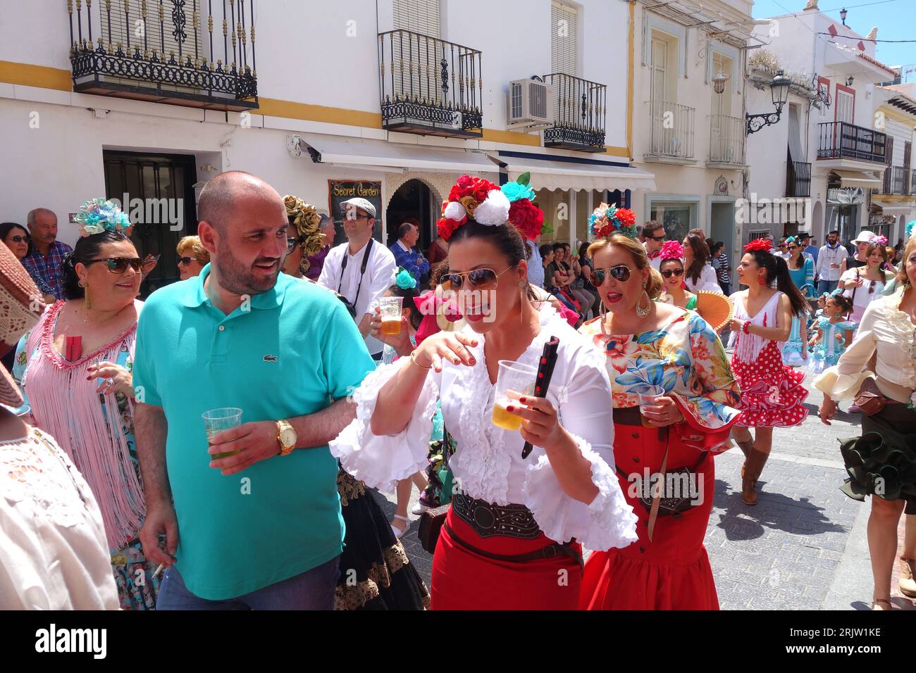 San Isidro festival fiesta in Nerja Andalusia Spagna Foto Stock