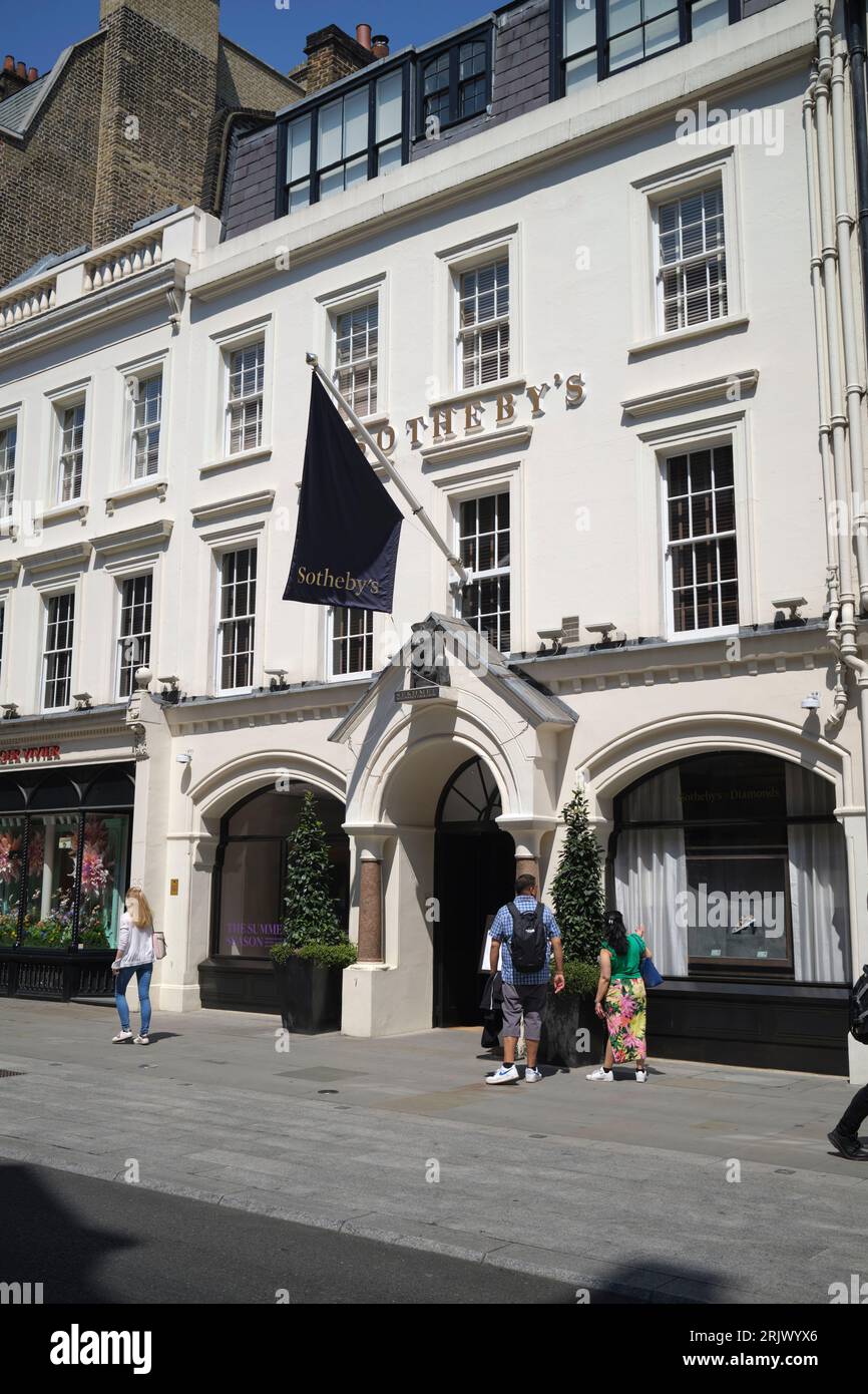 Sothebys New Bond Street Londra Inghilterra Regno Unito Foto Stock