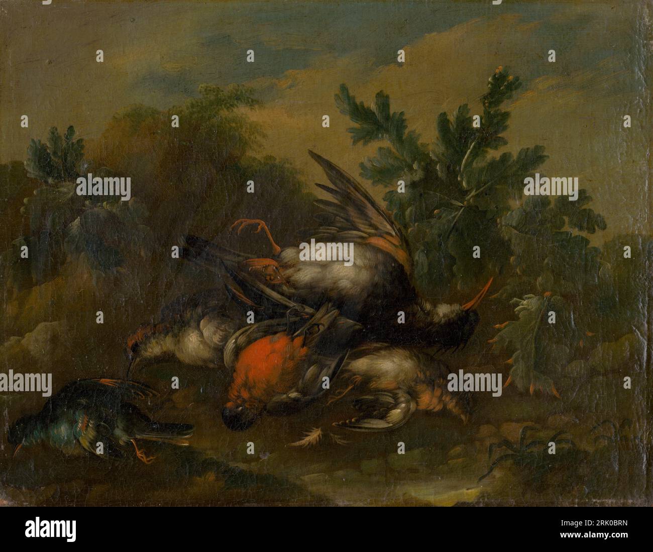 Natura morta con uccelli morti 1720 di Philipp Ferdinand de Hamilton Foto Stock