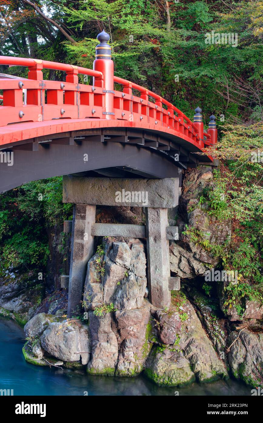 Ponte sacro di Nikko, Giappone. Foto Stock