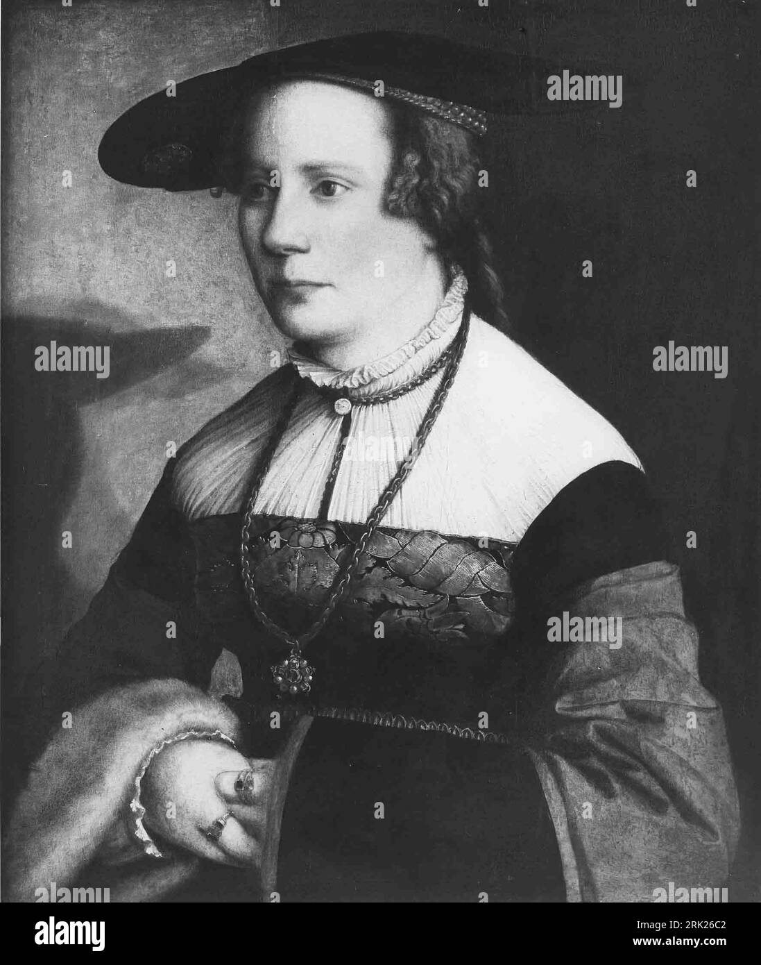 Afra Merz, geb. REM 1533 di Christoph Amberger Foto Stock