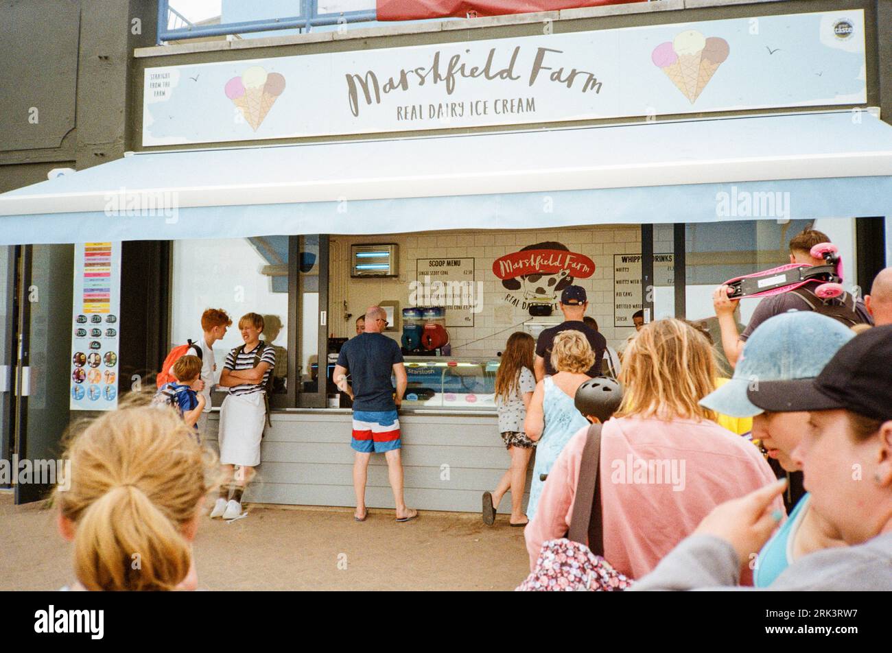 Marshfield Farm Ice cream kiosk, Paignton, Devon, Inghilterra, Regno Unito. Foto Stock