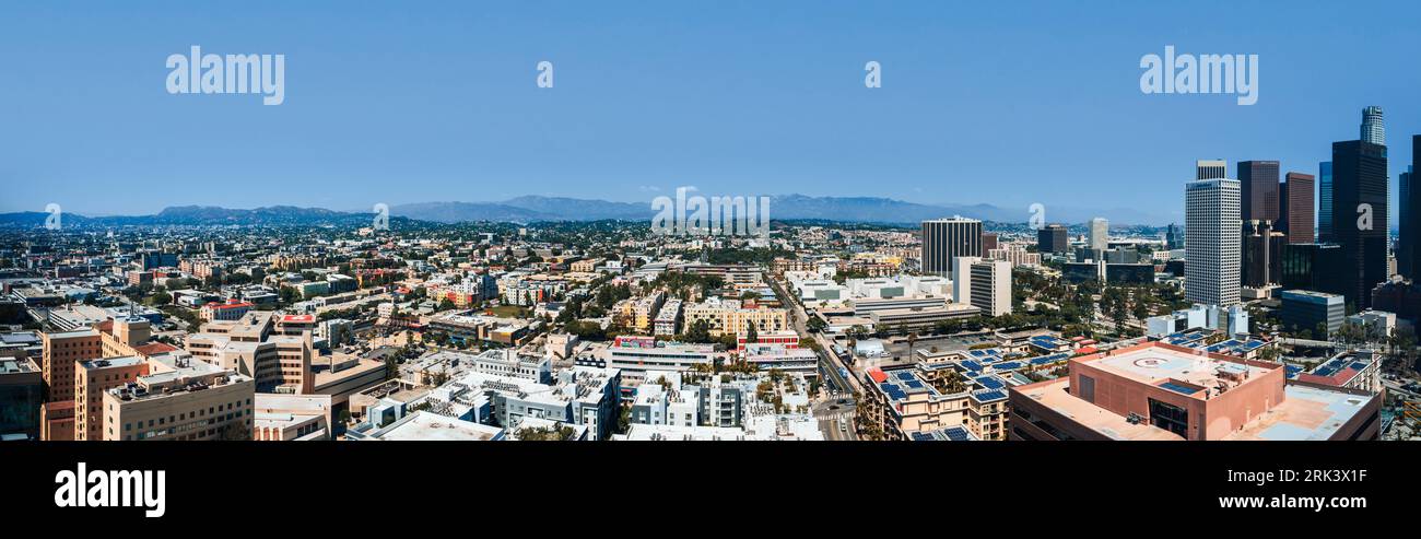 Vista panoramica del paesaggio cittadino di Los Angeles Foto Stock