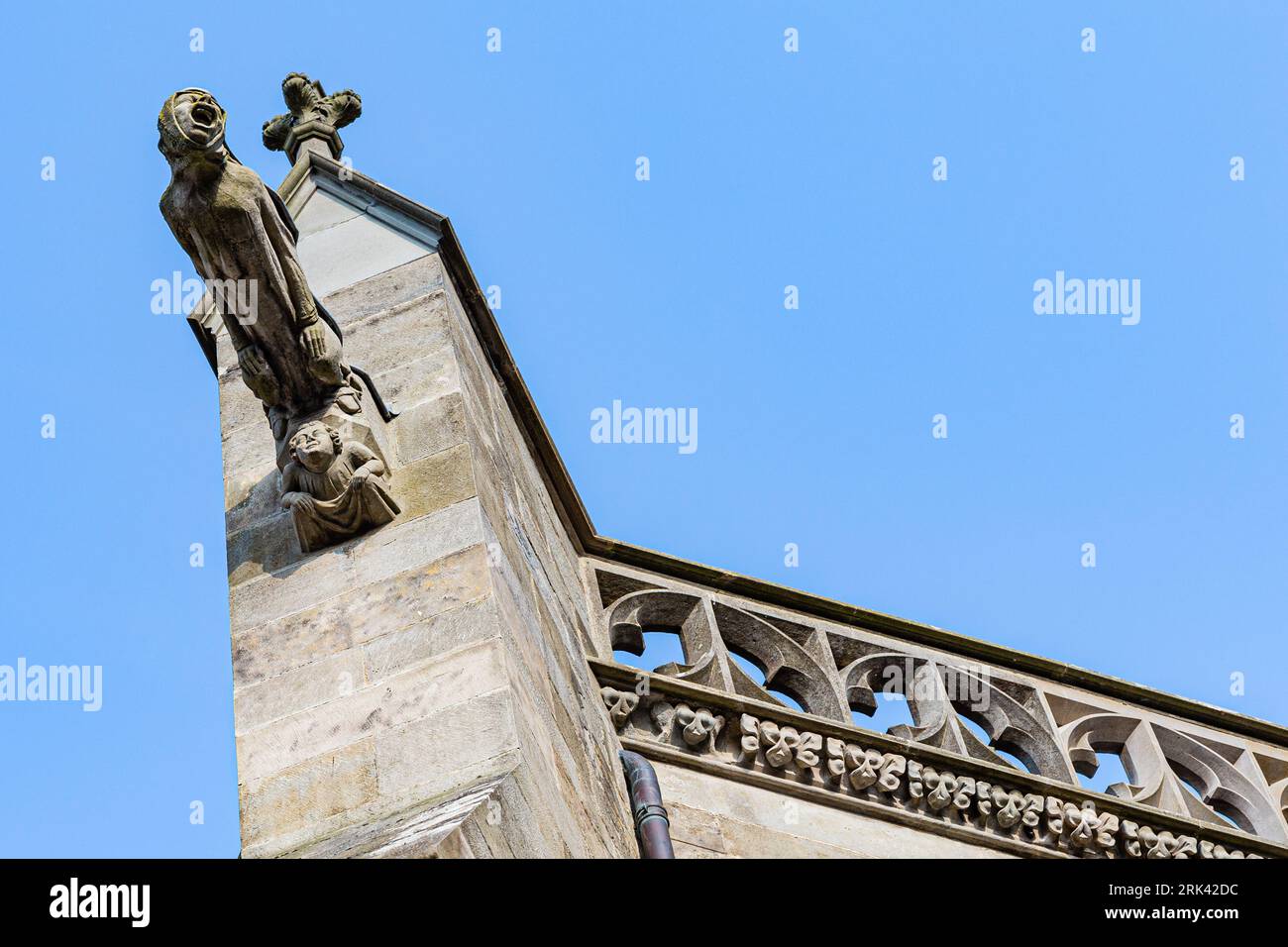 Gargoyle della cattedrale di Carcassonne Foto Stock