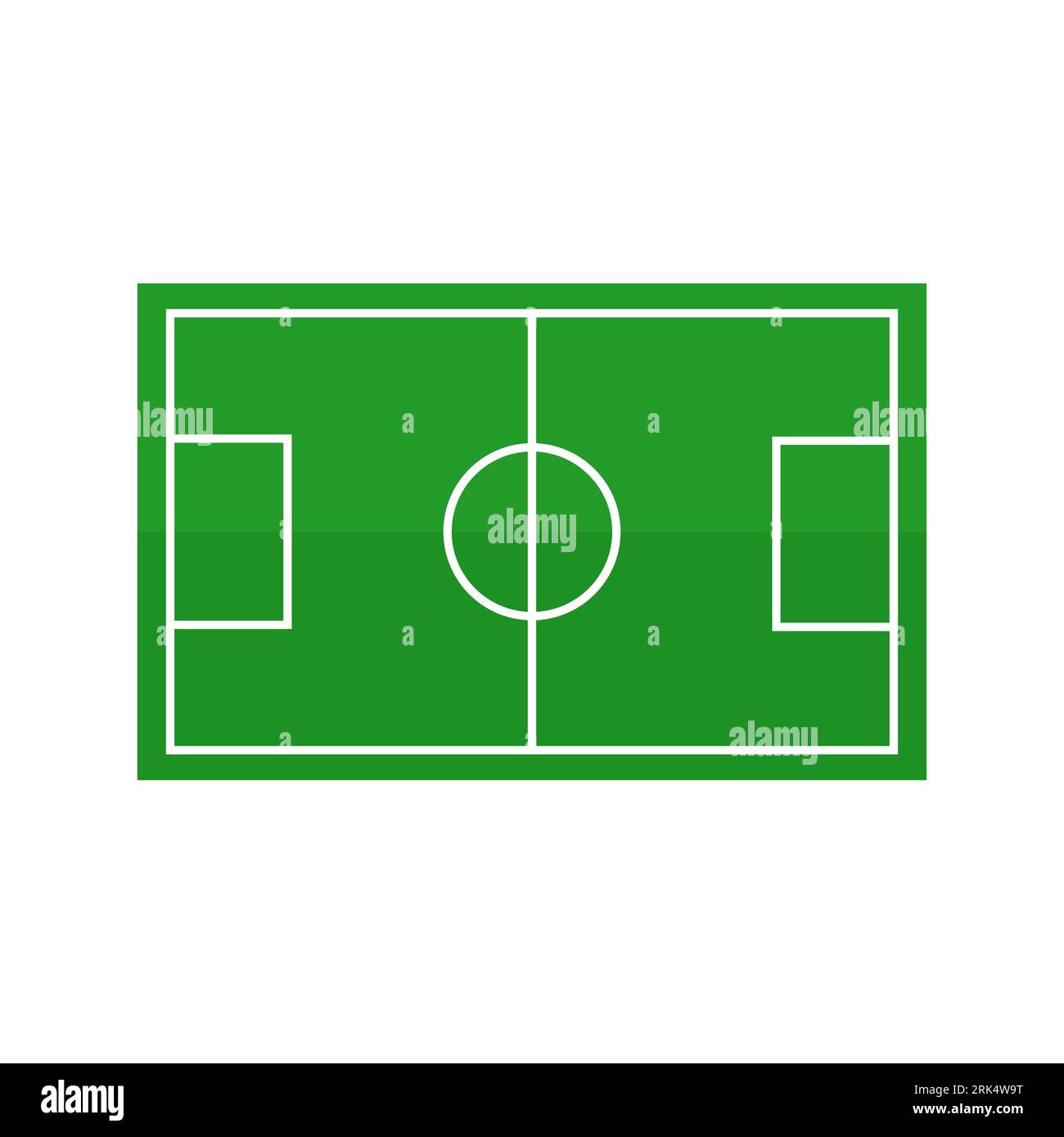 Calcio con elementi verdi su sfondo bianco. Illustrazione Vettoriale