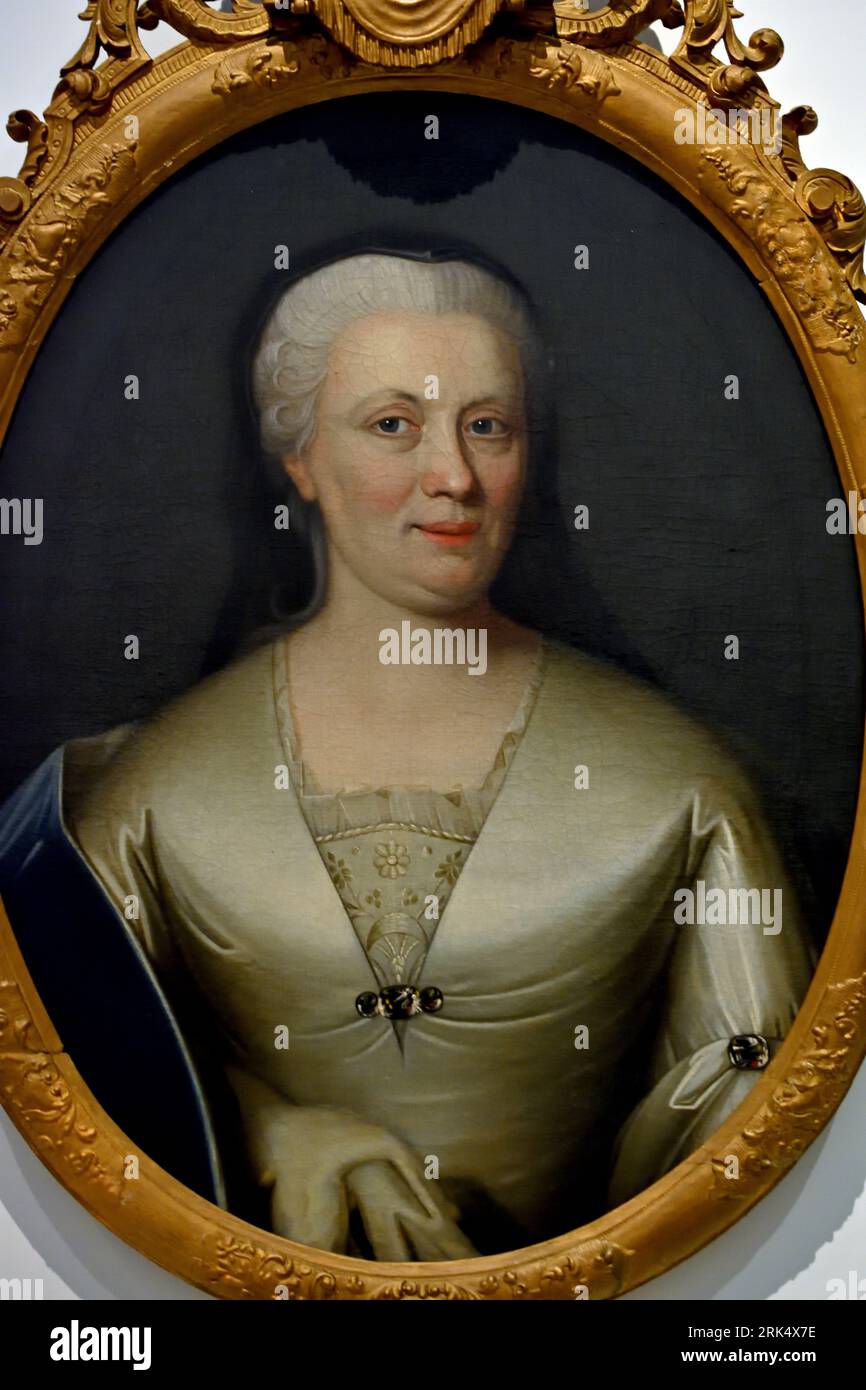 Maria Luisa d'Assia-Kassel 1688 – 1765 Reggente olandese, Principessa d'Orange, sposò, Giovanni Guglielmo Friso, Principe d'Orange, lei e suo marito erano i più recenti antenati comuni di tutti i monarchi attualmente regnanti in Europa. Olandese, Paesi Bassi (m 1742 Bernardes Accama) Foto Stock