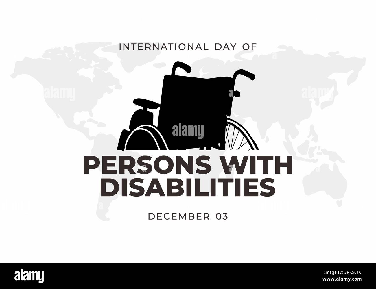 Persone con disabilità internazionali celebrate il 23 dicembre. Illustrazione Vettoriale