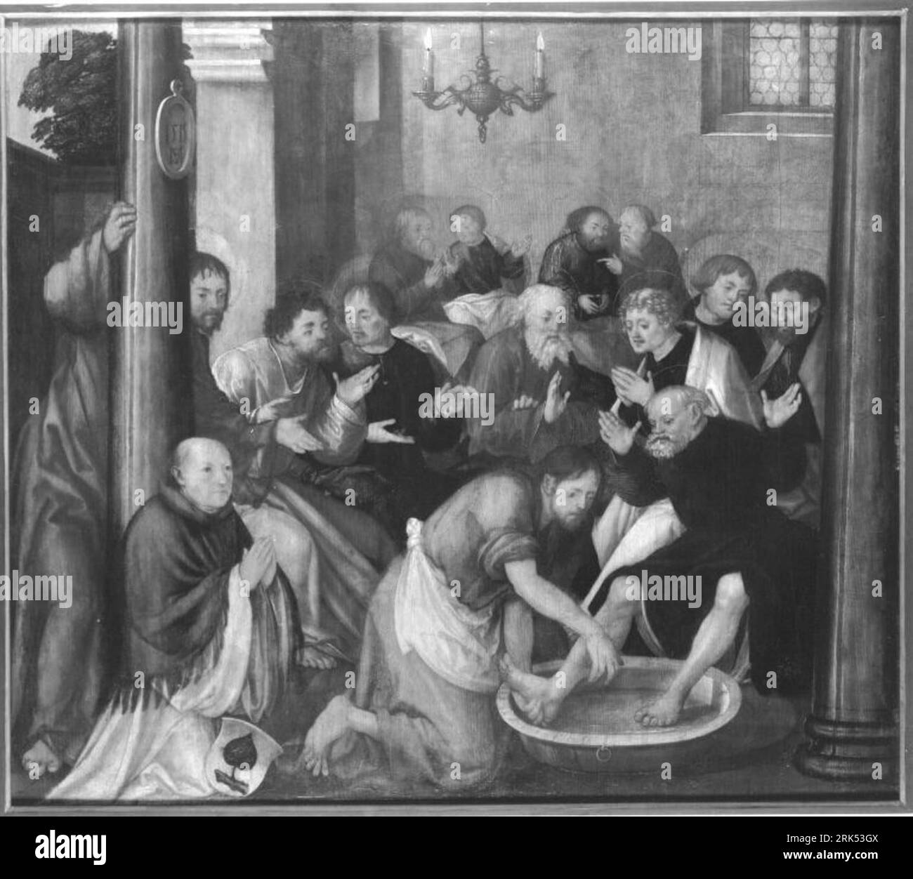 Erster Wettenhauser Altar: Fußwaschung Christi Rückseite: Nicht erhalten 1515 di Martin Schaffner Foto Stock