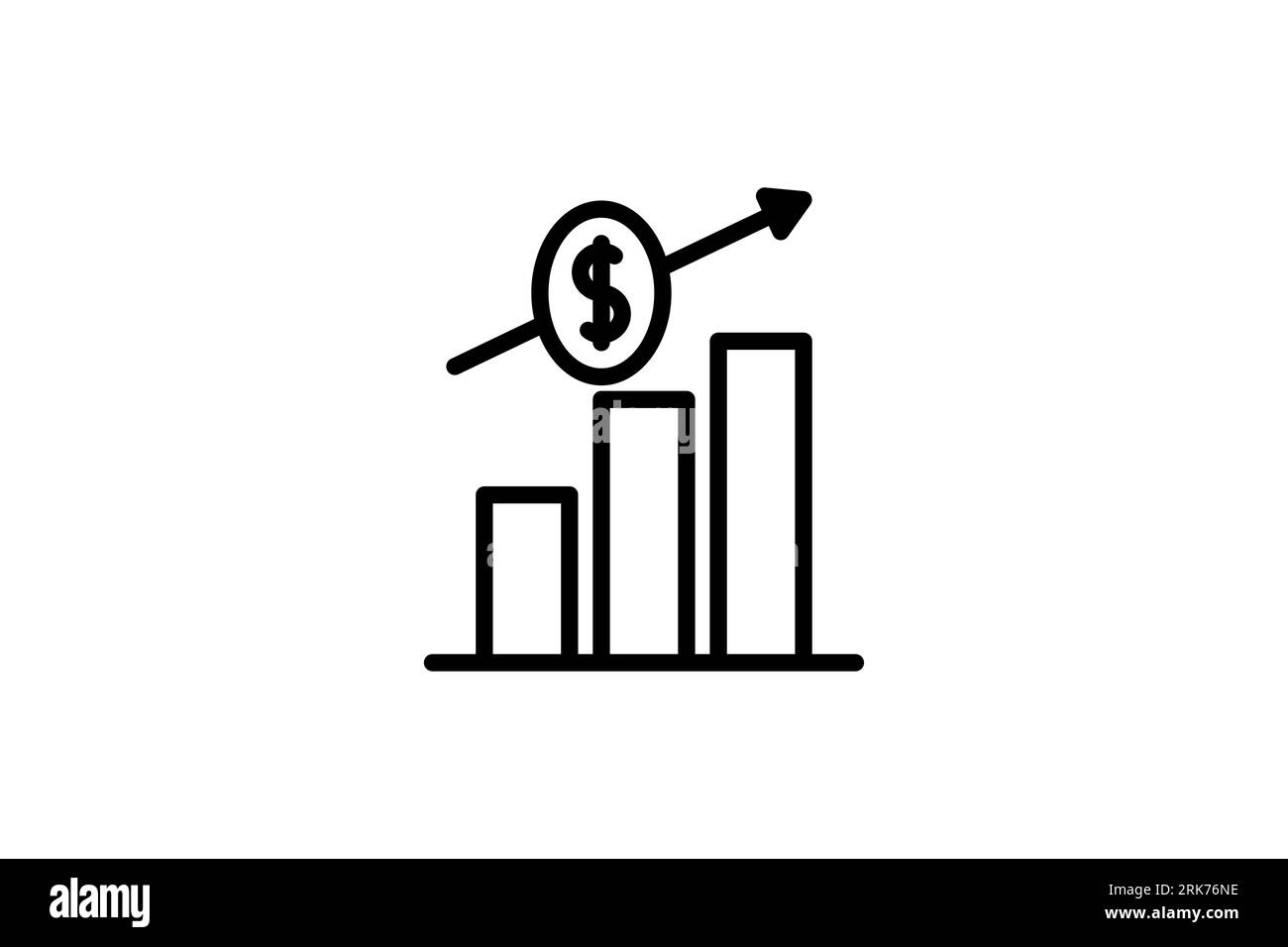 Icona grafico finanziario. Icona relativa a credito e prestito. adatto per la progettazione di siti web, app, interfacce utente, stampabili, ecc. Stile icona linea. Semplice vect Foto Stock